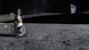 太空稀土經濟學主題視覺：呈現不同光譜類型小行星的礦產價值對比、近地小行星軌道分布，以及太空礦產對地球稀土市場的衝擊鏈